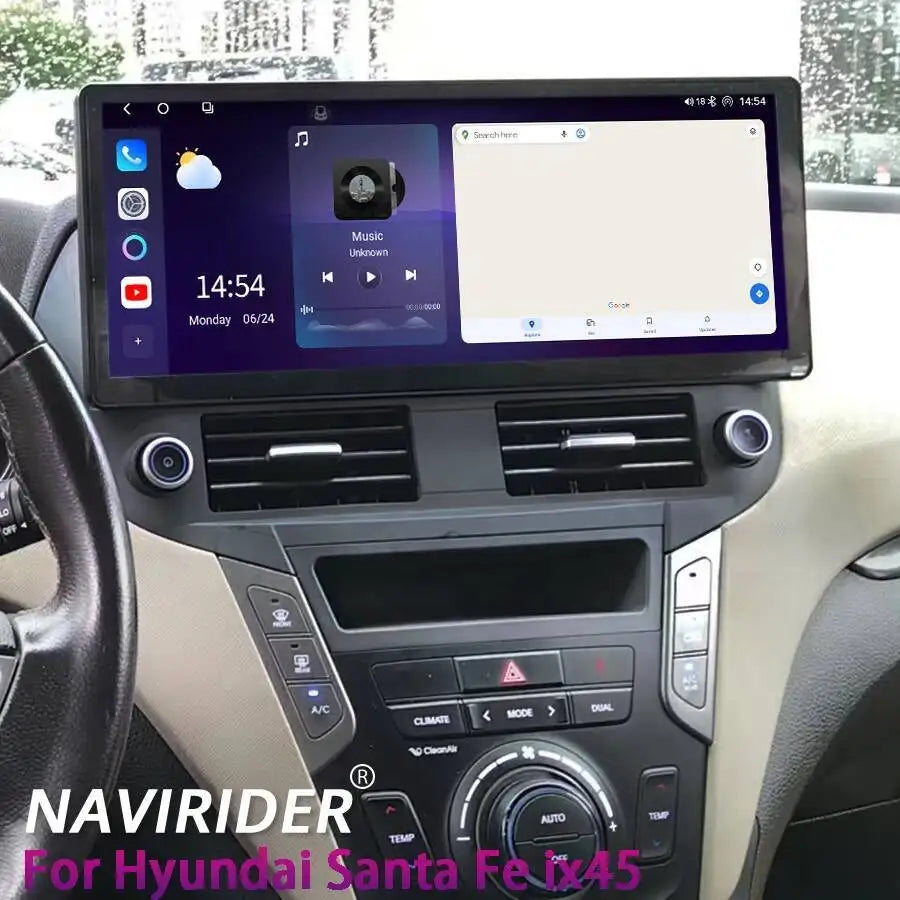Intelligent Android Auto radio GPS Navi Video Player For Hyundai Santa Fe ix45 2012-2017 1