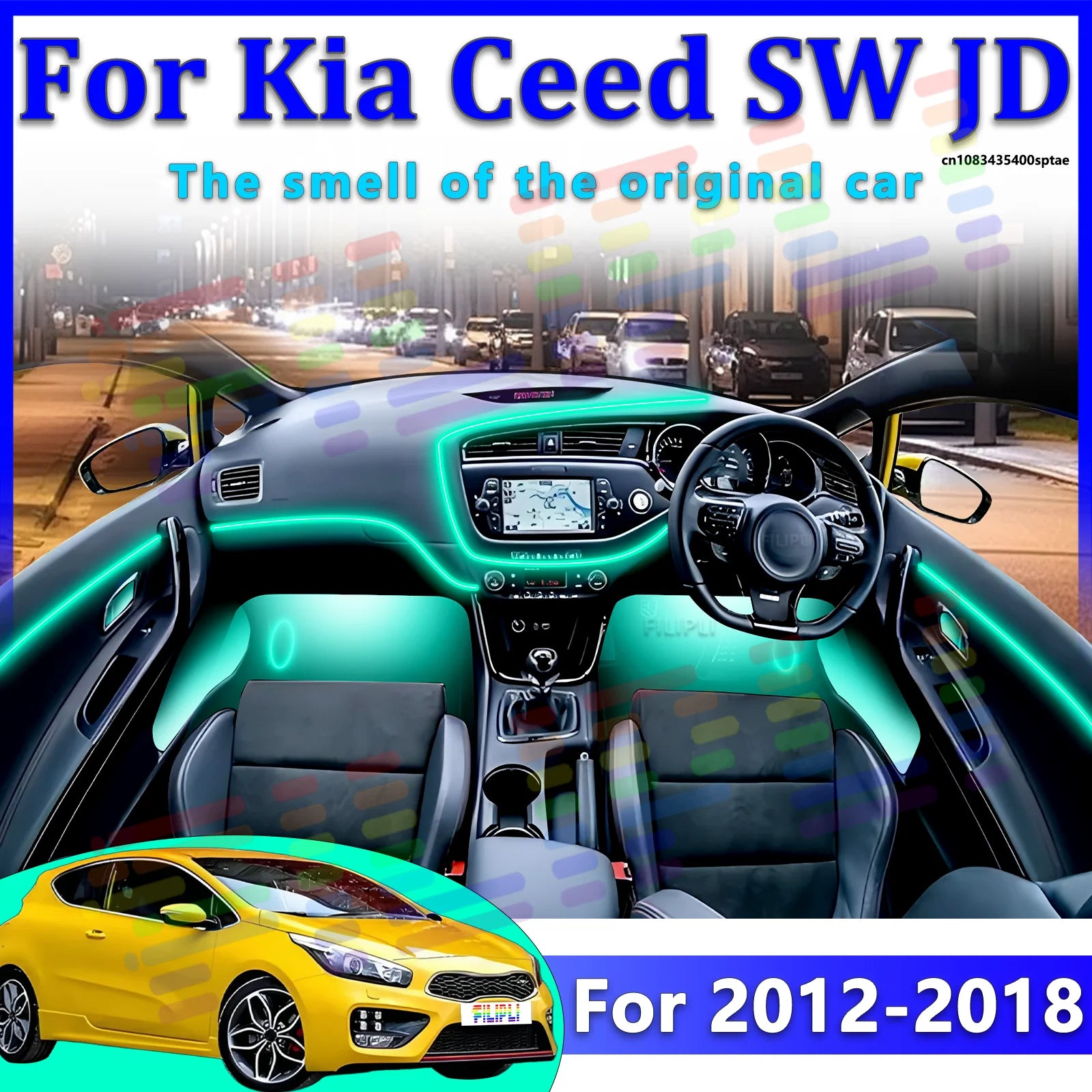 64 RGB - Neon Strip - for Kia - App Control - Car Interior Lighting | AUTOKITSHOP
