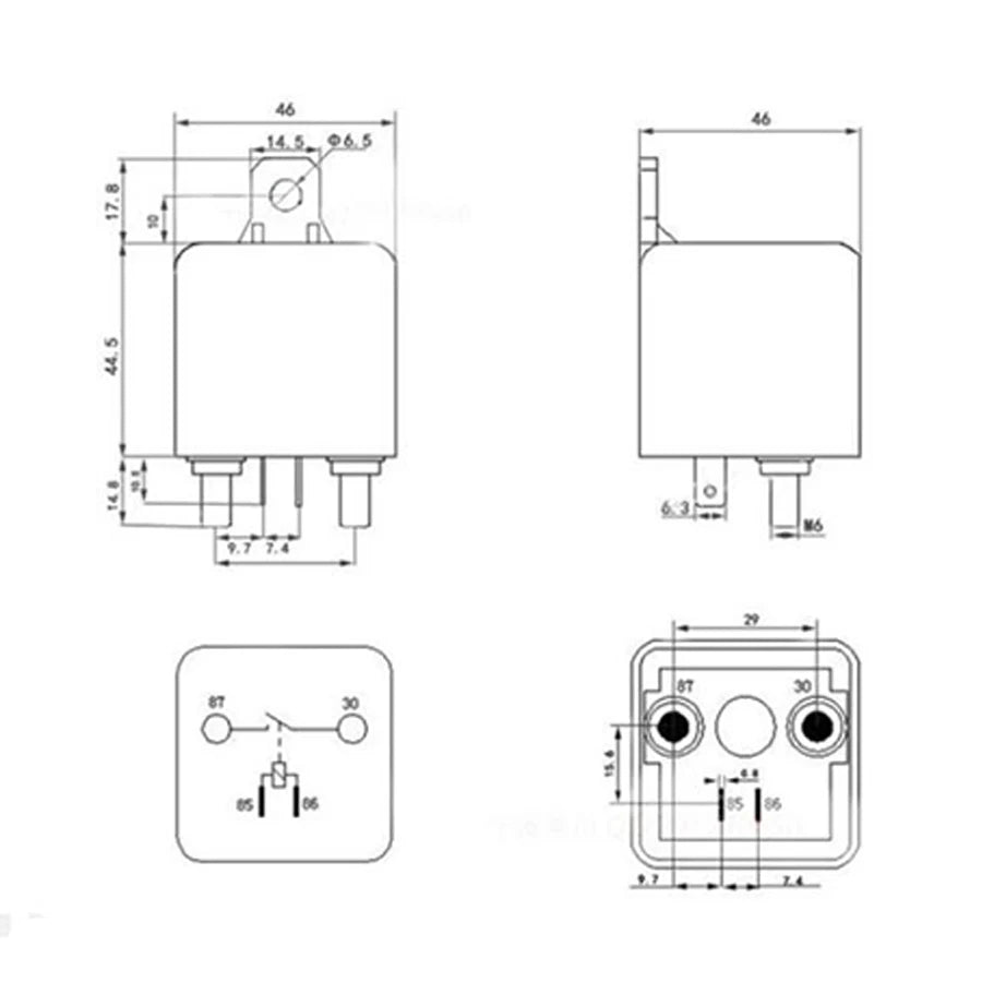 12V 120A Split Charge Relay 2 Pin for Car Automotive Starter Switch +2 Terminals