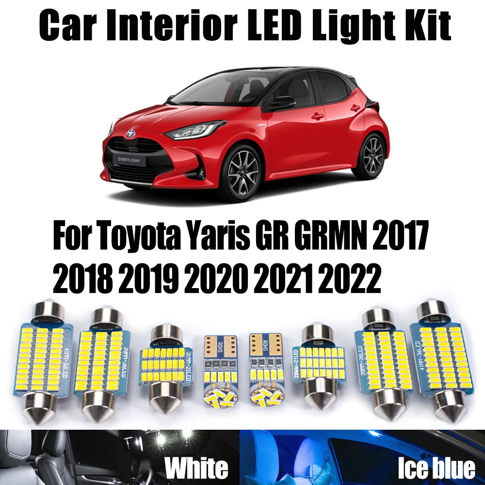 11-Piece LED Interior Light Kit for Toyota - Canbus Error-Free Interior Bulbs