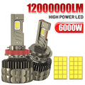 High Power H7 H11 H1 H3 H4 Led Headlight Bulb 6000K LED 9005 9006 9012 HB3 HB4 3 Copper Tu