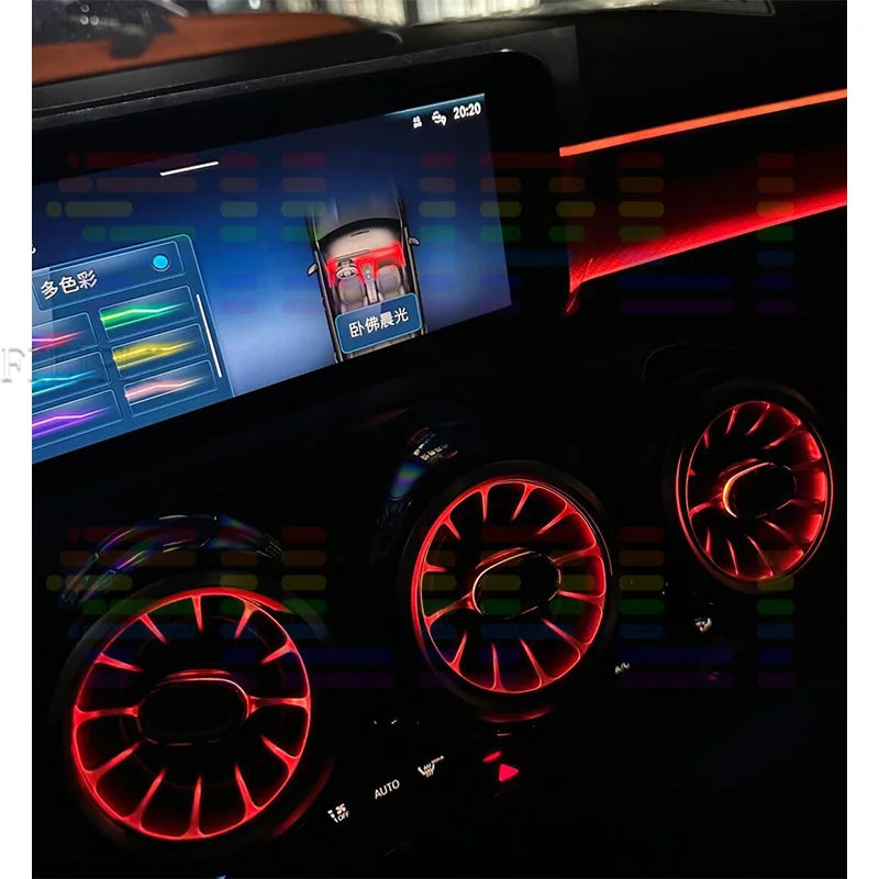 12 color Air outlet ambient light For Mercedes-Benz W117 W156 W176 W246 Car interior ambient ligh... | AUTOKITSHOP