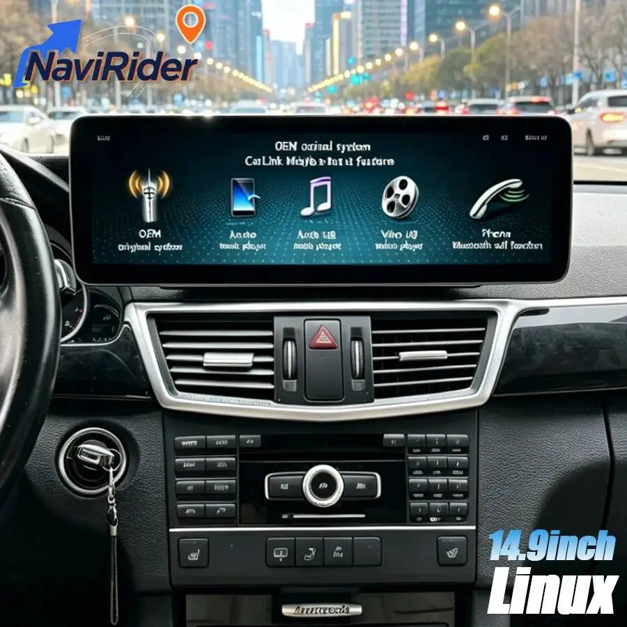 14.9" Linux For Mercedes Benz E Class W207 W212 2010-2013 Car Multimedia Player Wireless C