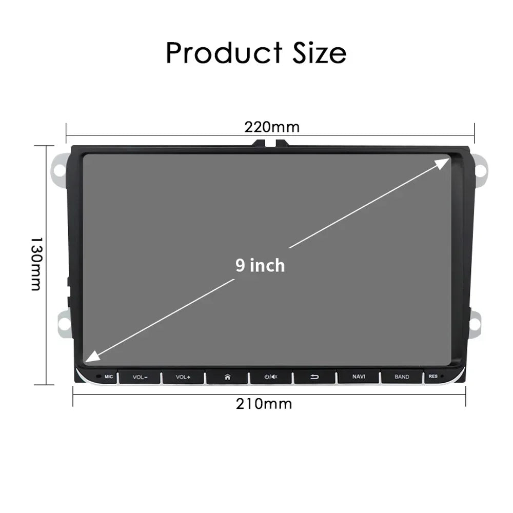 9inch Android12 Car Radio Player GPS Navi For VW Seat POLO GOLF 5 6 POLO PASSAT CC B6 TIGU