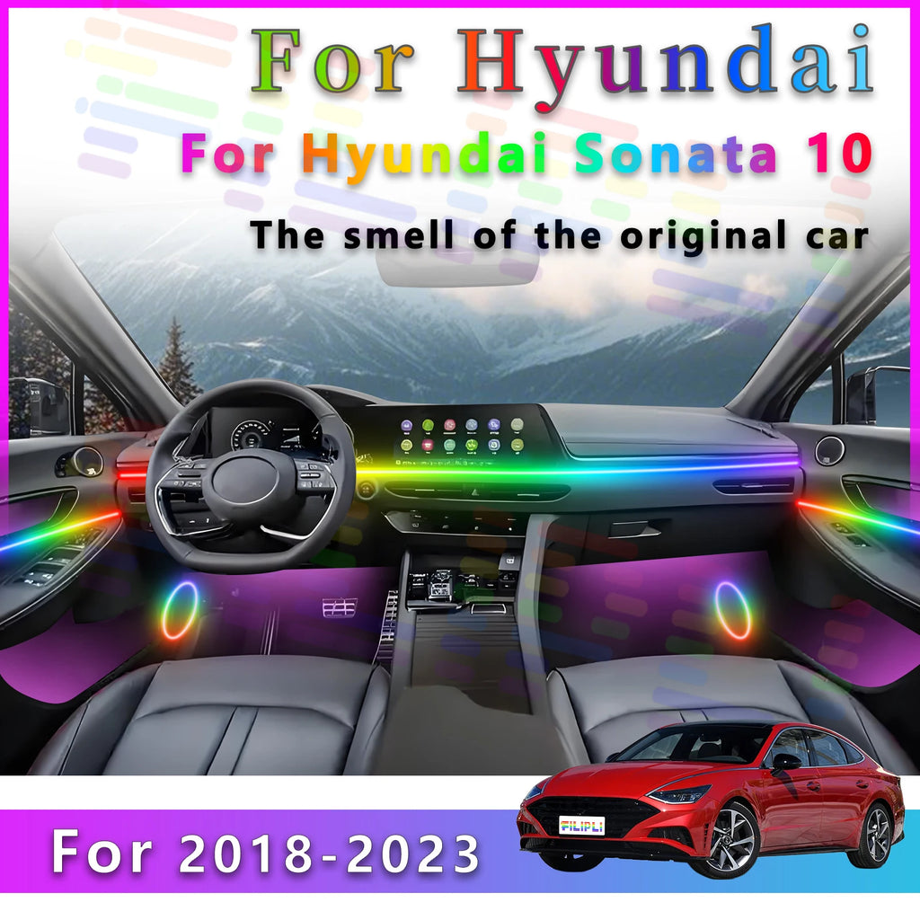 RGB - Ambient Light - for Hyundai DN8 2018-2023 - App Control - Car Interior Lighting | AUTOKITSHOP