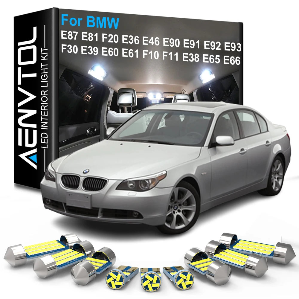 LED Interior Light Kit for BMW E87 E81 F20 E36 E46 E90 E91 E92 E93 F30 E39 E60 E61 F10 F11 E38 E65 E66 328i Accessori...