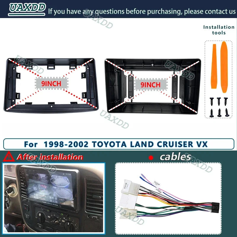 For 1998-2002 TOYOTA LAND CRUISER VX 9 inch Car Radio Android DVD GPS CD Stereo audio scre