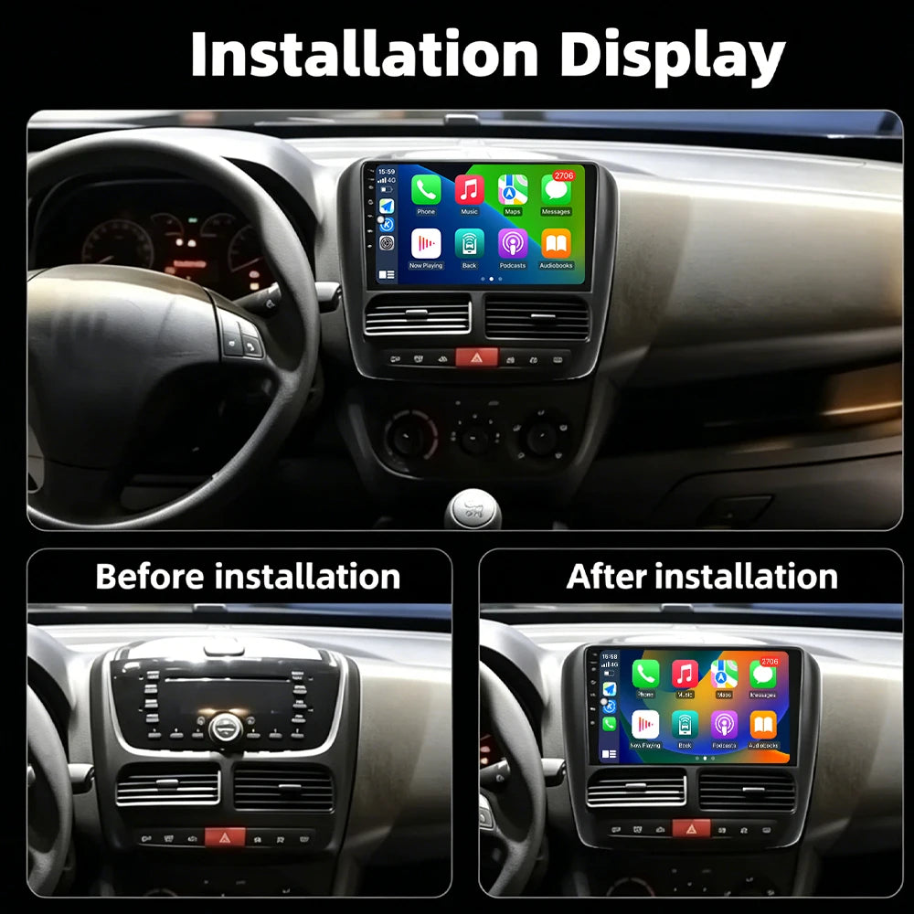 9 inch For FIAT DOBLO 2010-2015 For Opel COMBO 2011-2018 Wireless Carplay Android 16 Bluet