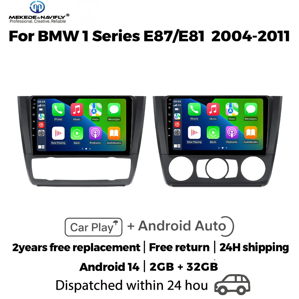 Android 14 Intelligent car audio system Car radio For BMW 1-Series 1 Series E87 E81 E82 E8