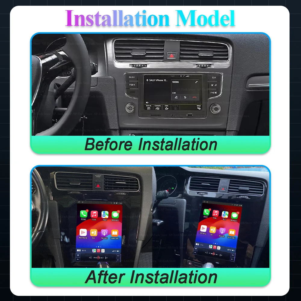 9.7" Car Radio For Volkswagen Golf 7 2014 2015 2016 2017 2018 Android 16 Multimedia Video  | AUTOKITSHOP