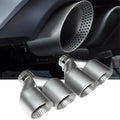 1 PCS Exhaust Tip Car Modify Double Outlet Exhaust Pipe Nozzle Decoration Matt Stainless Tail Pi - Automotive LED Light