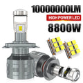 H4 Car Headlight LED Motorcycle Projector Lens Headlight 8800W 10000000LM Canbus Headlamp
