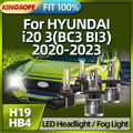 KINGSOFE H19 LED Headlight Bulbs 30000LM HB4 Car Fog Light 6000K For HYUNDAI i20 3 BC3 BI3