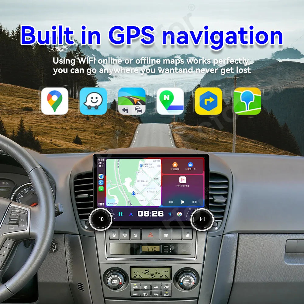 Upgrade 11.5 Inch Android 15 HD Touch Wireless CarPlay Android Auto GPS Navi Car Media Hea