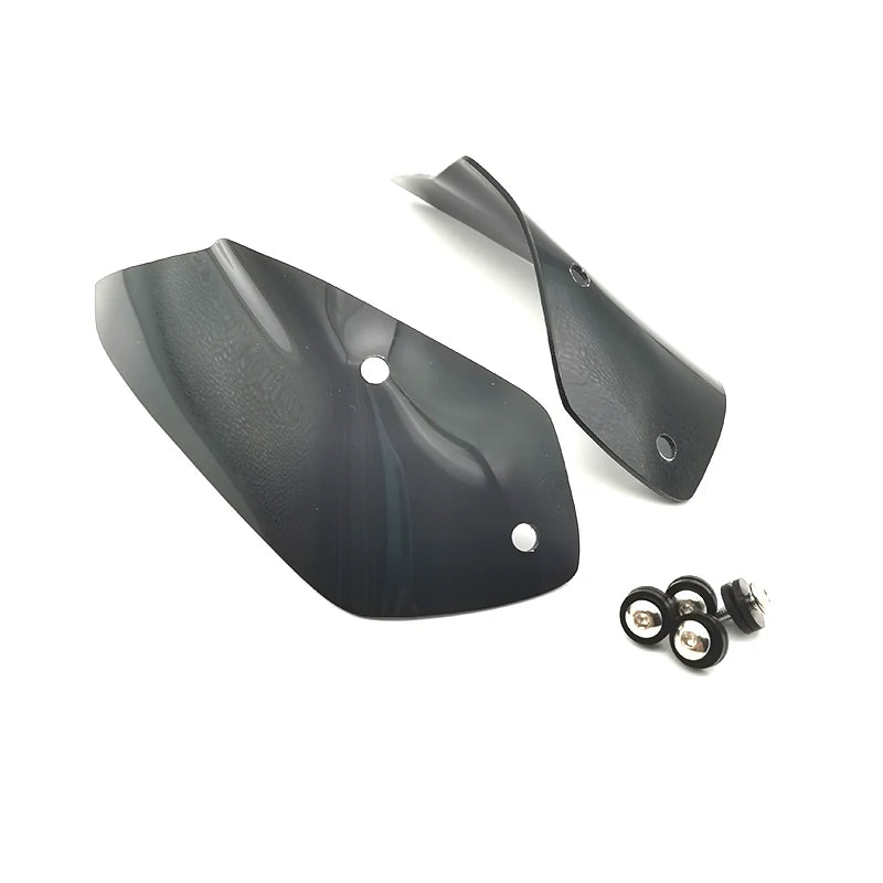 1 Pair Black ABS Plastic Motorcycle Windscreen Wind Deflector With Mounting Bolt