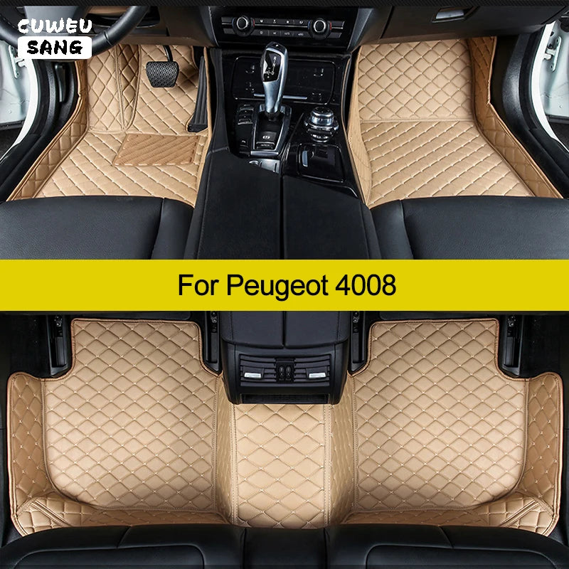 CUWEUSANG Custom Car Floor Mats For Peugeot 4008 2012-2023 Auto Carpets Foot Coche Accesso | AUTOKITSHOP
