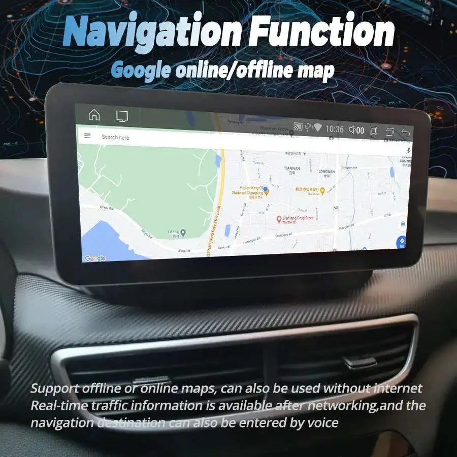 Android 14 Carplay 12.3Inch 1920*720 Qled Screen Car Radio For Hyundai Tucson 2019 2020 St