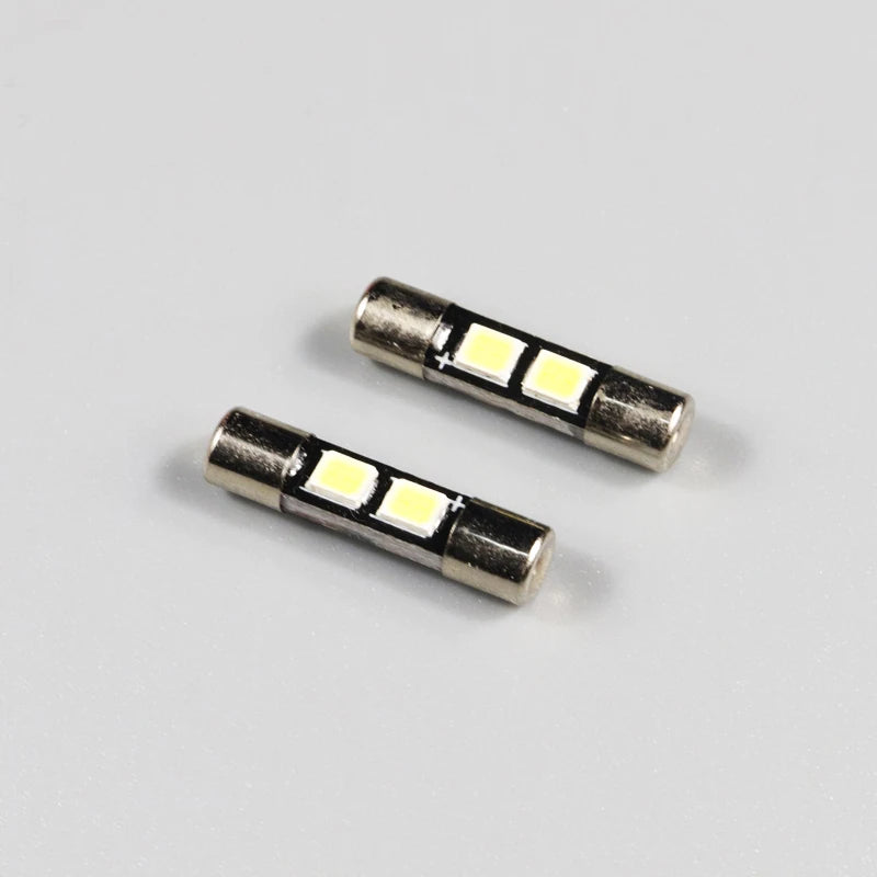 (The Only Seller) 2Pcs LED Sunvisor Light Vanity Mirror Bulb Interior Lamp For Nissan Patrol Y62 Armada Quest Infiniti QX56 QX80