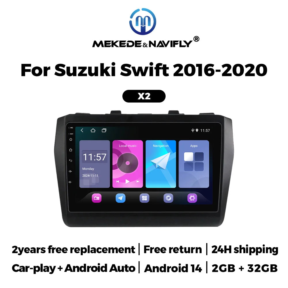 2025 Android14 Car Radio For Suzuki Swift 2016 2017 2018 2019 2020 2021 Wireless Car Play