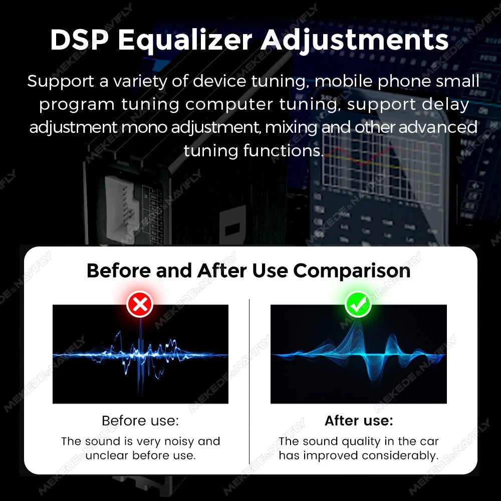 Car DSP 4*50W Amplifier Audio Processor Android Speaker Subwoofer Power 20PIN for Android  | AUTOKITSHOP