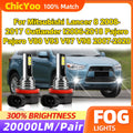 60W Fog Lights 20000LM Fog Lamps 6000K For Mitsubishi Lancer 8 2008-2017 Outlander I2006-2
