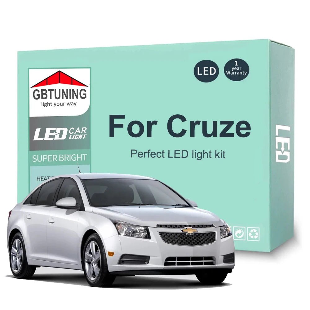 LED Interior Light Kit for Chevrolet Chevy Cruze 2011-2014 - Canbus Dome Map Door Trunk Bulbs | AUTOKITSHOP