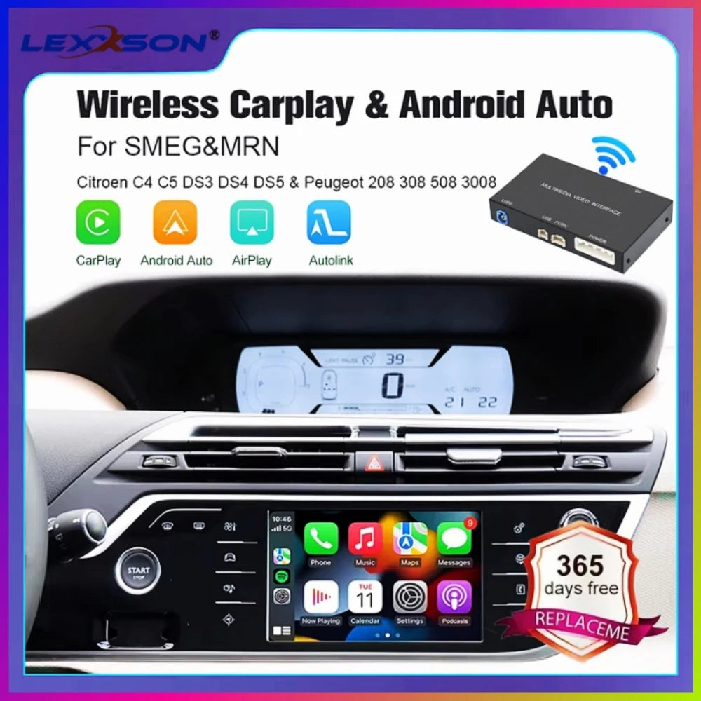 For Peugeot Citroen Wireless Carplay Adapter Android Auto Module SMEG MRN 208 308 508 3008 | AUTOKITSHOP