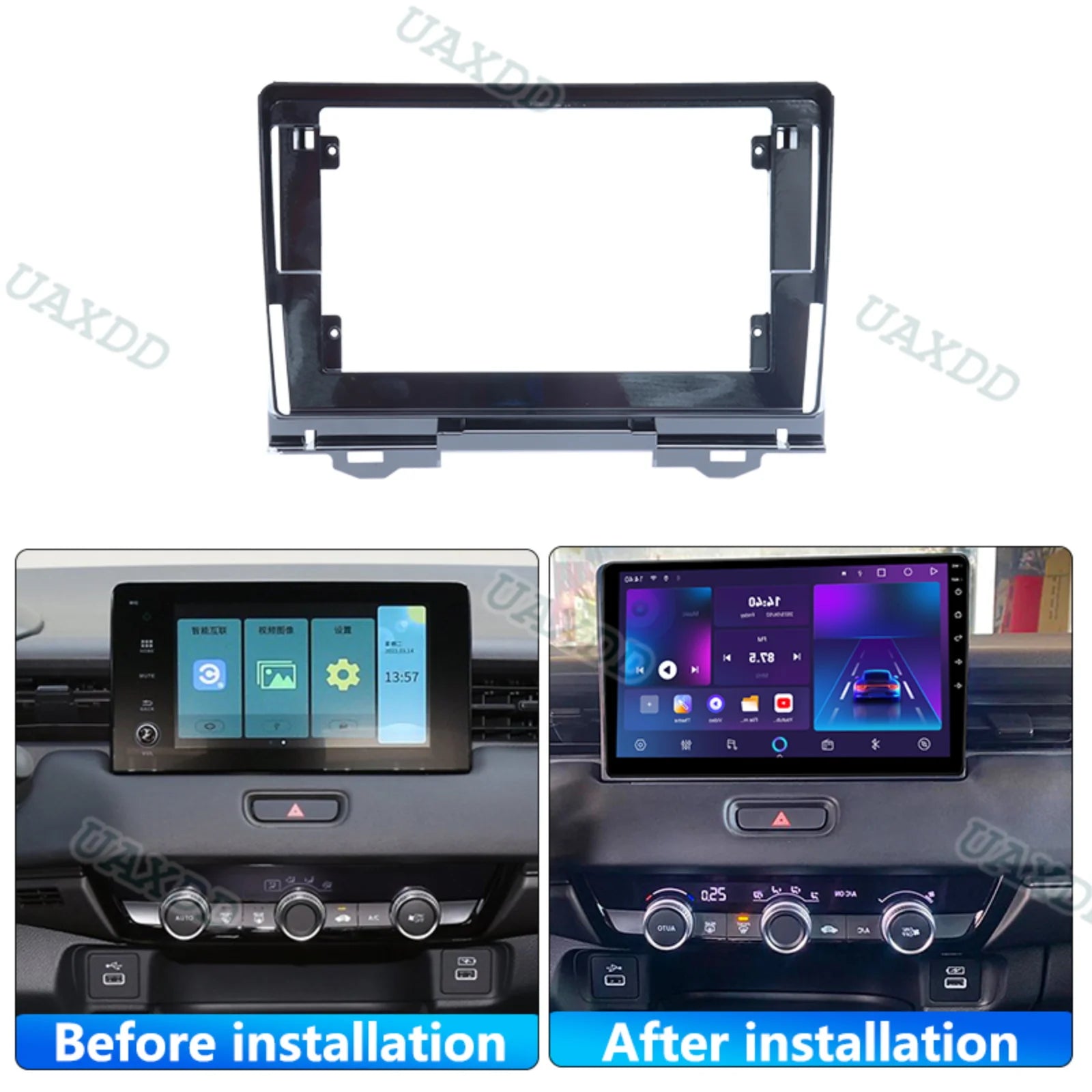 For Honda Vezel Hr-v 9inch Radio Android Stereo Frame Panel Fascia Dashboard Audio Multime