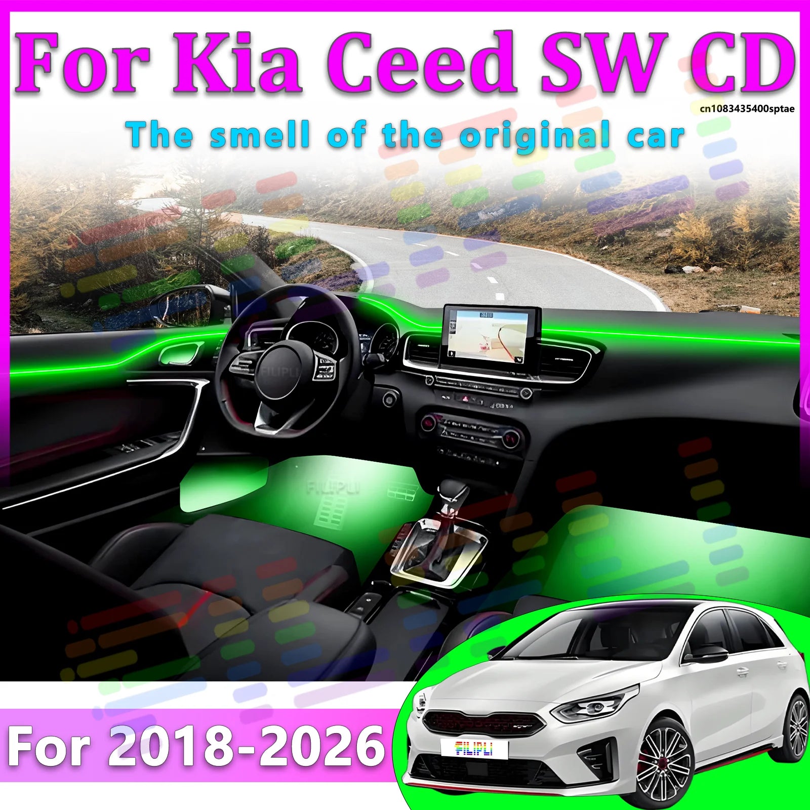 64 RGB - Neon Strip - for Kia 2018-2026 - App Control - Car Interior Lighting | AUTOKITSHOP
