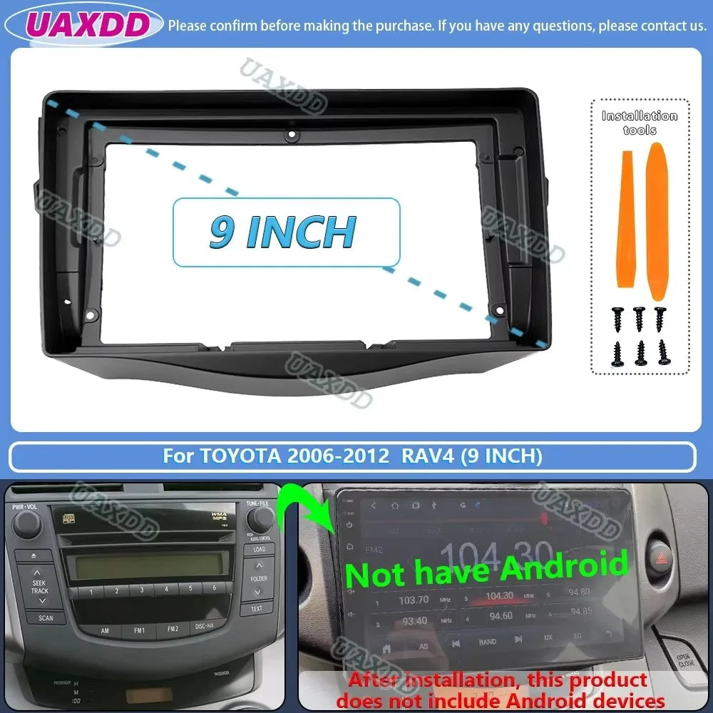 For 2006-2013 Toyota rav4 9 inch radio android stereo frame panel fascia dashboard audio p