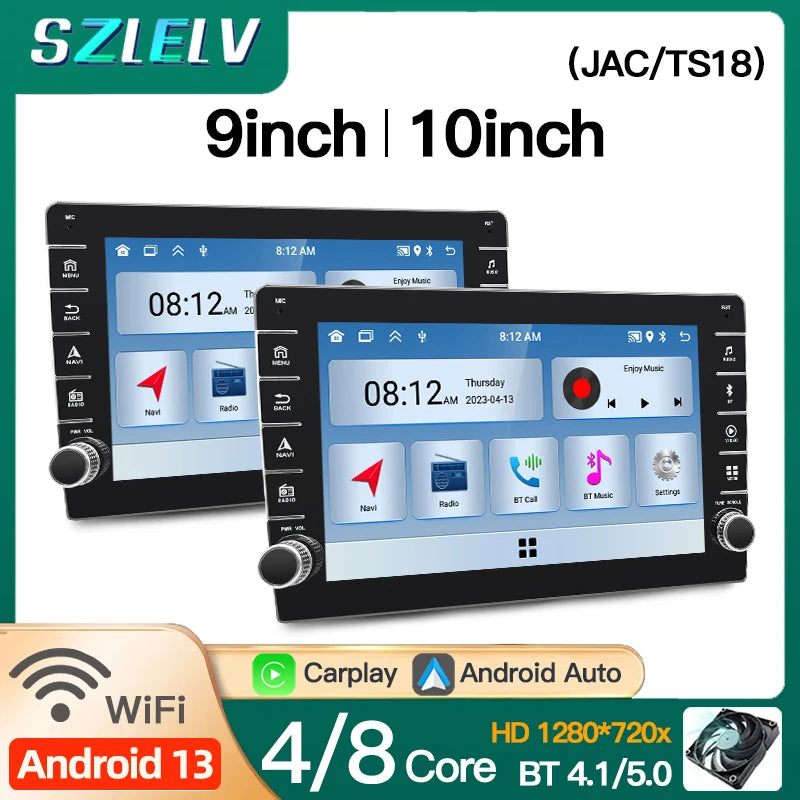 9 10inch Universal Host Android 13 Car Radio Player Navigation Carplay Multimedia For VW T