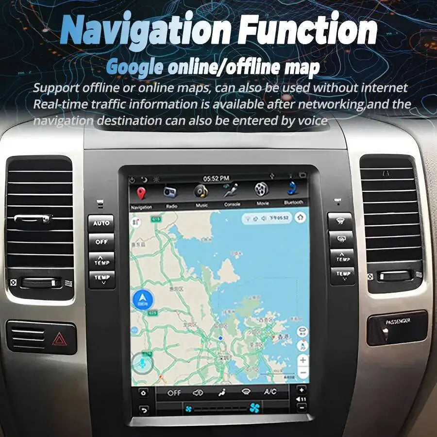 12.3inch Android Screen For Toyota Land Cruiser 100 LC100 For Lexus LX470 2003-2007 GPS Wi