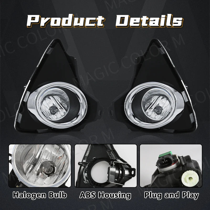 For Toyota Auris 2014 2015 Fog Lights Headlight LED Front Driving Fog Lamp Kit Cover Grill | AUTOKITSHOP