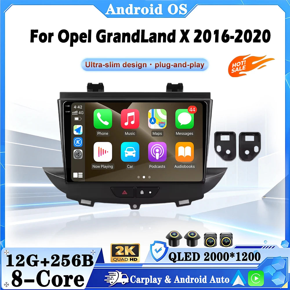 Android OS Auto Radio GPS Navigation For Opel GrandLand X 2016-2020 DSP Car Multimedia Pla