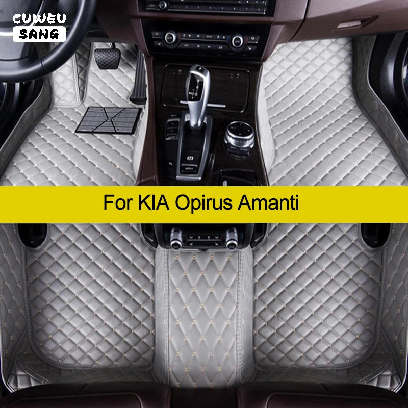 CUWEUSANG Custom Car Floor Mats For KIA Opirus Amanti 2003-2010 Auto Carpets Foot Coche Ac | AUTOKITSHOP