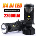 H4 LED Projector Lens Headlight Car LED Headlight Canbus 6000K Hi/Lo Beam Bulb with Turbo