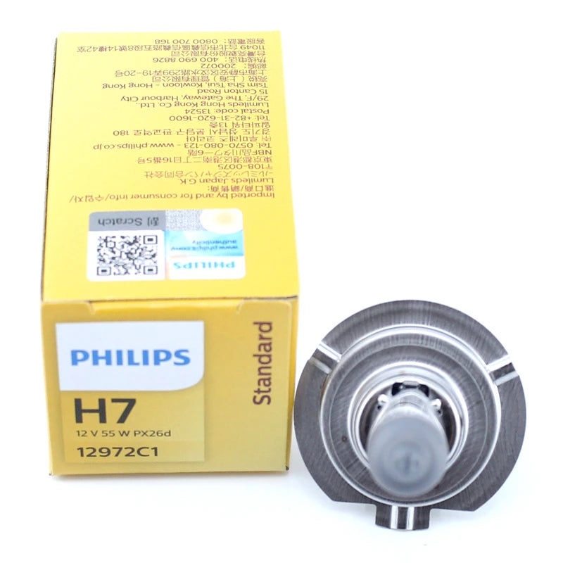 Philips Vision H7 12V 55W PX26d Original Car Halogen Headlight 3200K Standard Auto Replace