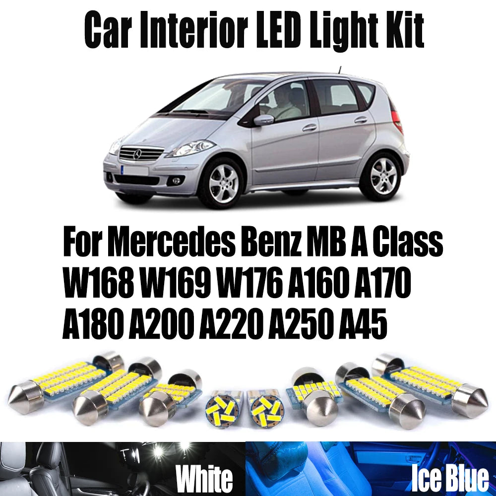 LED Interior Light Kit for Mercedes Benz MB A Class W168 W169 W176 A160 A170 A180 A200 A220 A250 A45 Car Trunk Bulbs ...