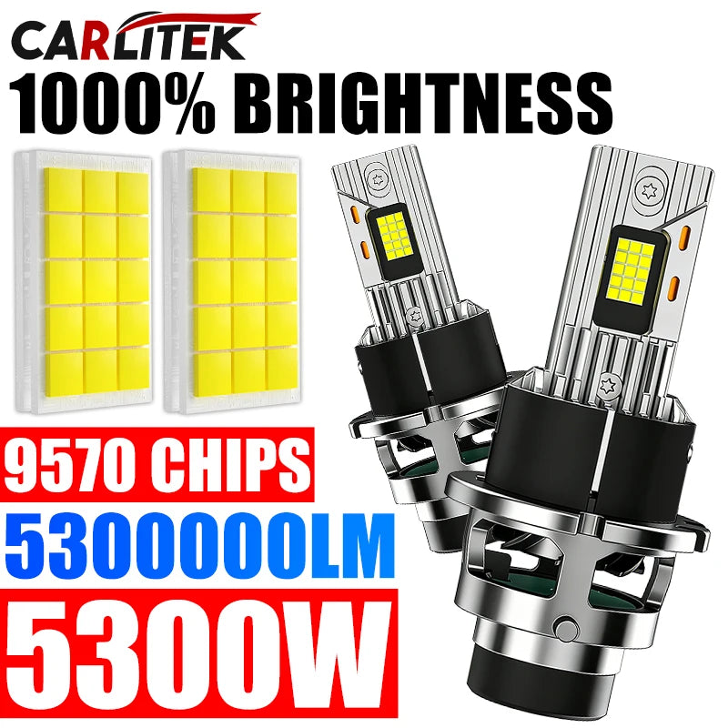 CARLitek D2S D4S Led Car Headlight Canbus HID D2R D4R Led Xenon Bulb 1:1 Turbo Led Car Lam