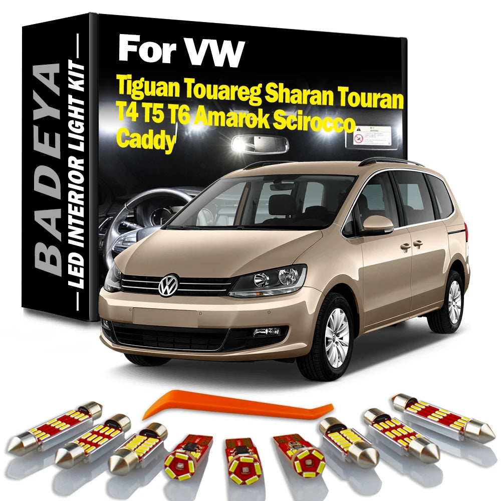 Car LED Interior Reading Map Light Kit For VW Volkswagen Tiguan Touareg Sharan Touran T4 T