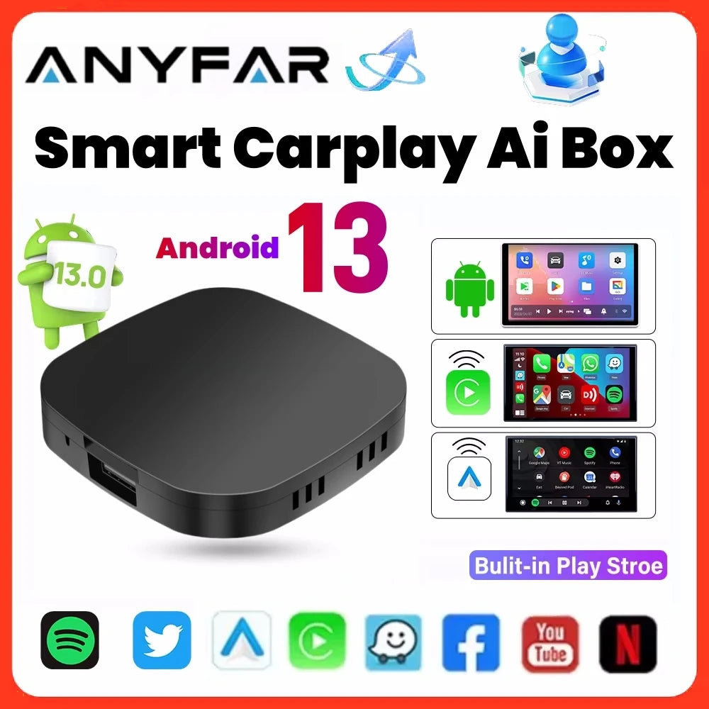Carplay AI Box Android 13 Wireless Android Auto For Youtube Netflix Toyota Mazda Hyundai H | AUTOKITSHOP