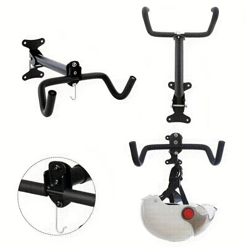 1PC Wall Beam Stretchable Stand MTB Hanging Holder Room Wall Mounted Bicycle Rack 360 Degree Rot - Automotive LED Light