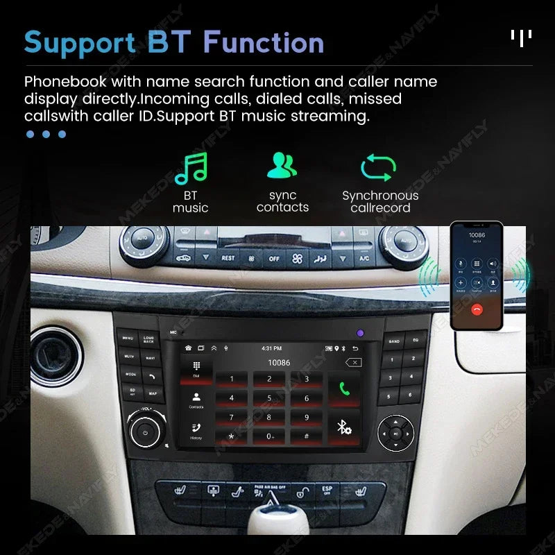 2 Din 7'' Car FM Radio for Mercedes Benz E-class W211 E200 E220 E300 E350 E240 E280 CLS CL | AUTOKITSHOP