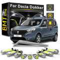 11-Piece LED Interior Light Kit for Dacia Dokker 2013-2017 - Canbus Dome Map Door Trunk Bulbs | AUTOKITSHOP