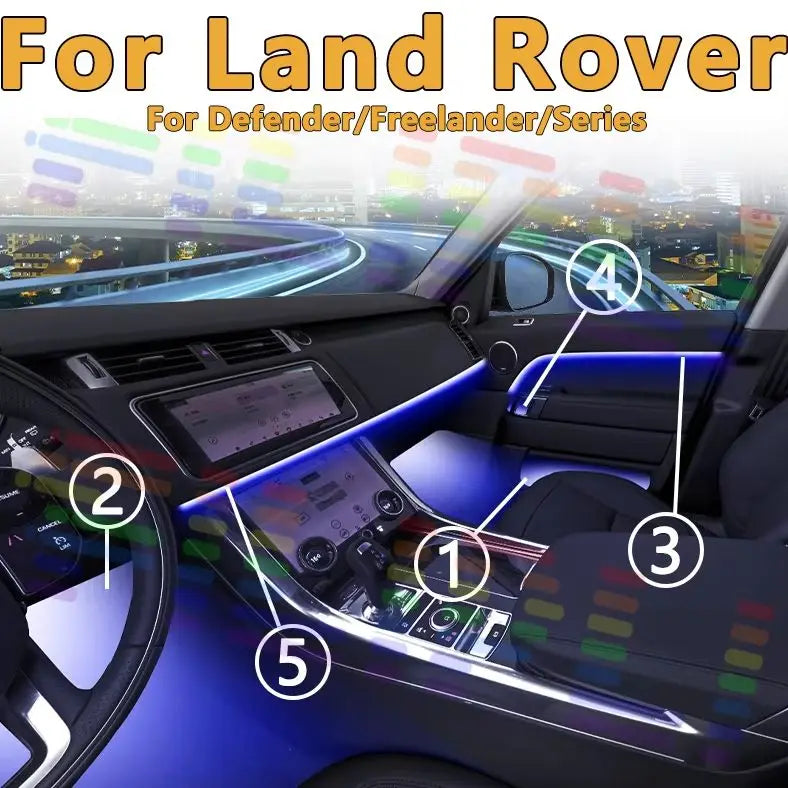 For Land Rover 64s RGB LED Interior Ambient Lamps Light Personalize Your Car's Interior Li | AUTOKITSHOP