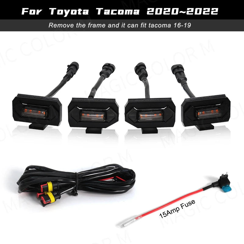 For Toyota Tacoma Off Road & Sport 2020 2021 2022 Led Grill Light Car Front Grid Warning D | AUTOKITSHOP