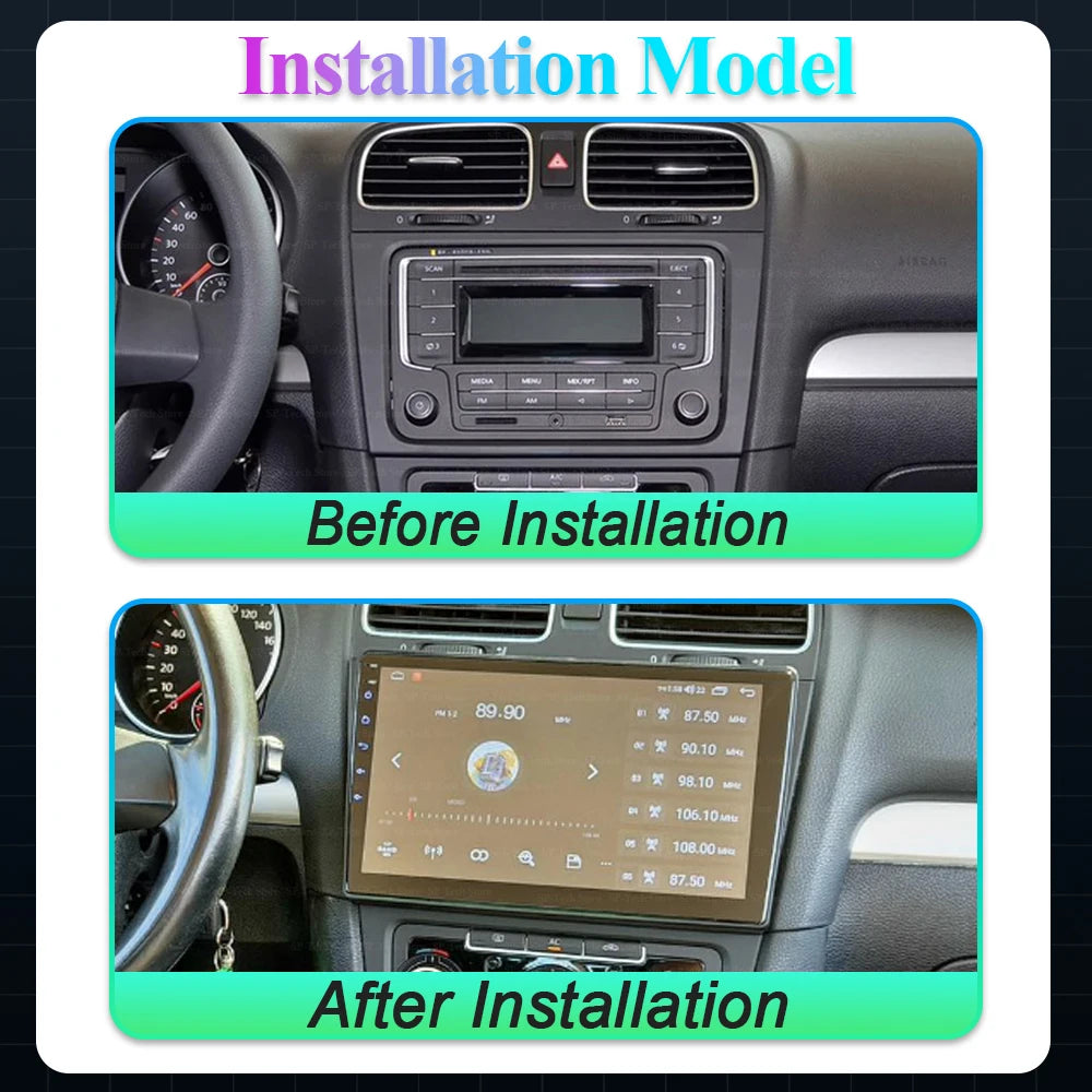 Android 16 Carplay Android Auto Carradio For Vw Volkswagen Golf 6 2008-2016 Multimedia Ste | AUTOKITSHOP
