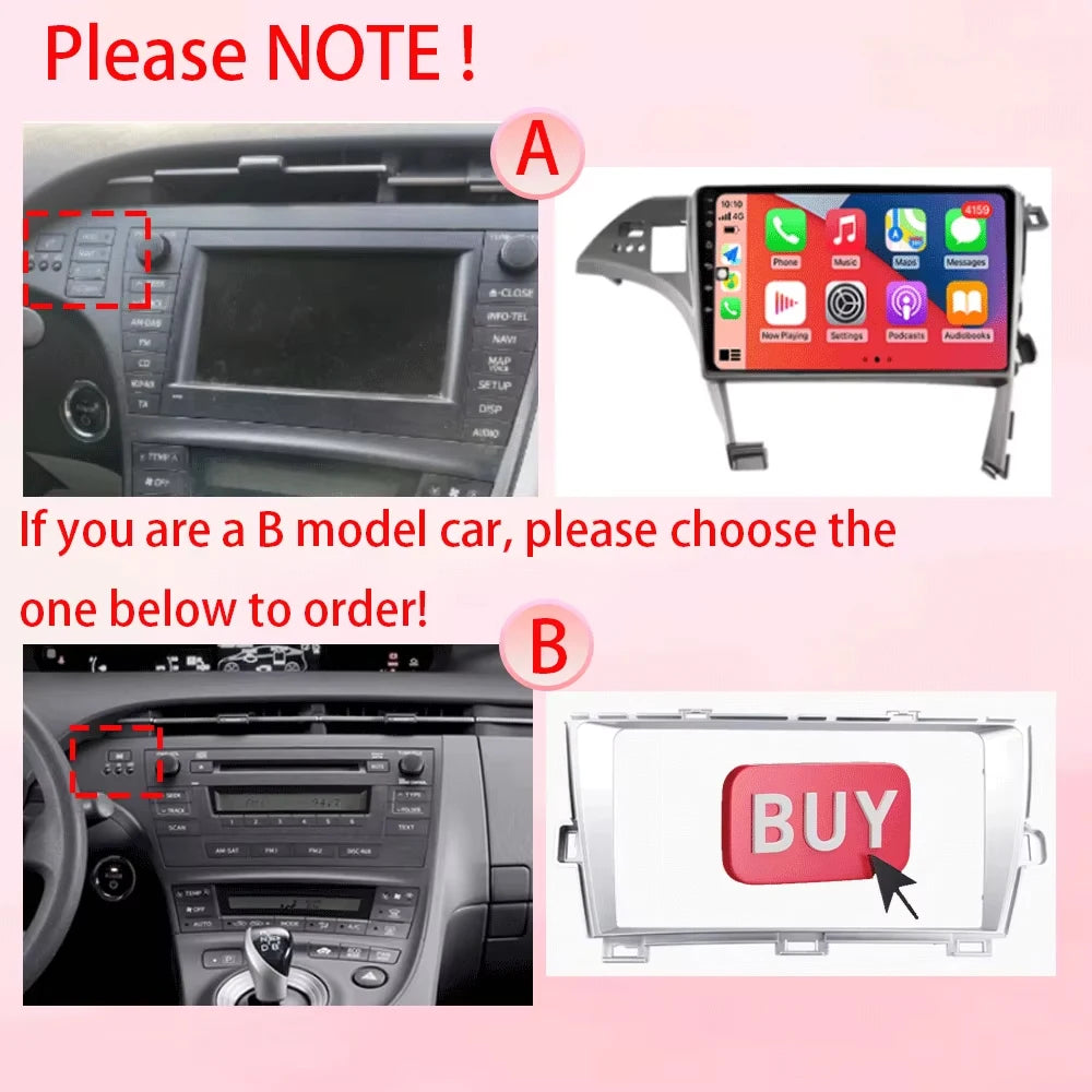 Android 16 For Toyota Prius Xw30 2009 2010 2011 2012 2013- 2015 Lhd Car Radio Screen Multi | AUTOKITSHOP