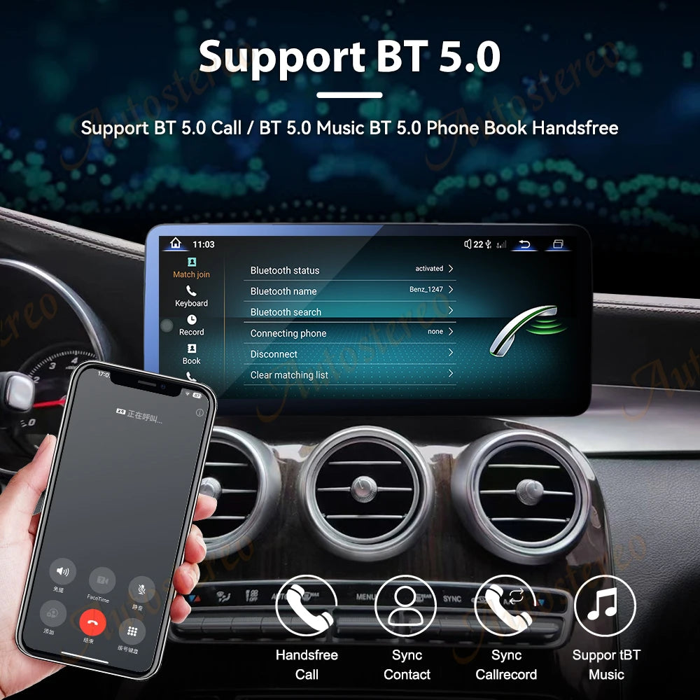 2400*900 Resolution Carplay 4G Android 13 For Mercedes Benz X Class X200 X220D X250D X350D