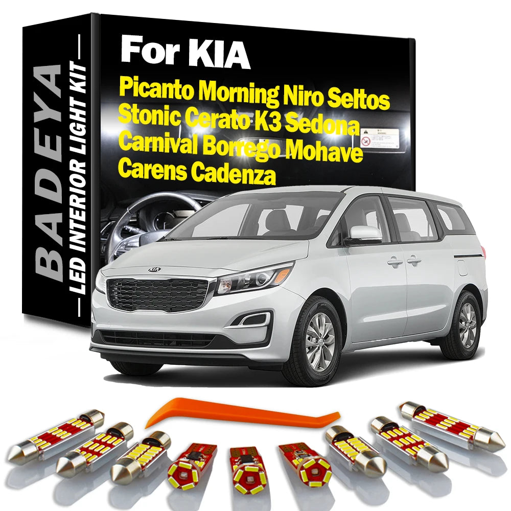 LED Interior Light Kit For KIA Picanto Morning Niro Cerato K3 Sedona Carnival Borrego Moha